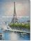 Hand Painted Paris Oil Painting Eiffel Tower ECO Solvent